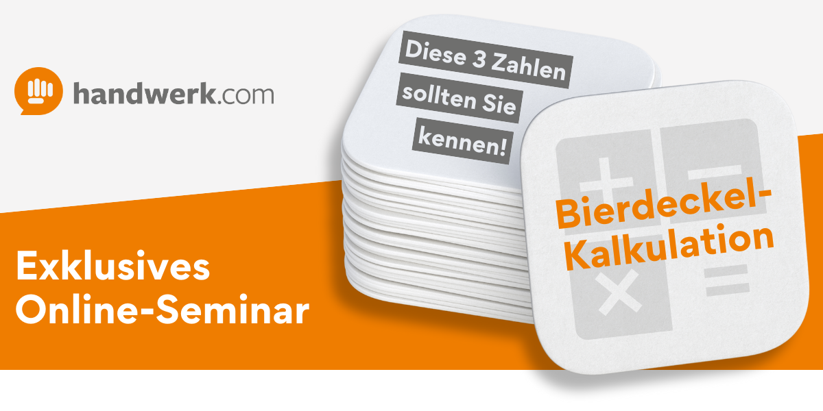 Online-Seminar "Bierdeckel-Kalkulation"